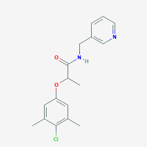 molecular formula C17H19ClN2O2 B213515 2-(4-chloro-3,5-dimethylphenoxy)-N-(pyridin-3-ylmethyl)propanamide 