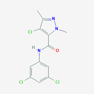 molecular formula C12H10Cl3N3O B213518 4-chloro-N-(3,5-dichlorophenyl)-1,3-dimethyl-1H-pyrazole-5-carboxamide 