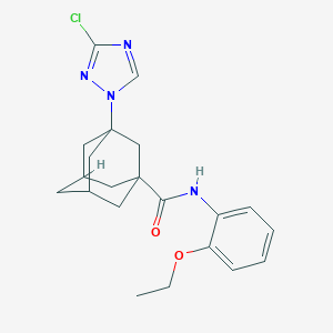 molecular formula C21H25ClN4O2 B213523 3-(3-chloro-1H-1,2,4-triazol-1-yl)-N-(2-ethoxyphenyl)-1-adamantanecarboxamide 