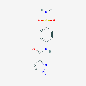 molecular formula C12H14N4O3S B213525 1-methyl-N-[4-(methylsulfamoyl)phenyl]-1H-pyrazole-3-carboxamide 