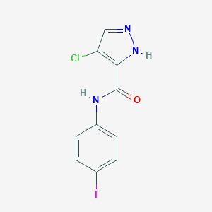 molecular formula C10H7ClIN3O B213539 4-chloro-N-(4-iodophenyl)-1H-pyrazole-3-carboxamide 