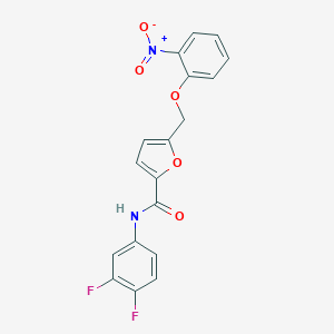 molecular formula C18H12F2N2O5 B213546 N-(3,4-difluorophenyl)-5-[(2-nitrophenoxy)methyl]furan-2-carboxamide 