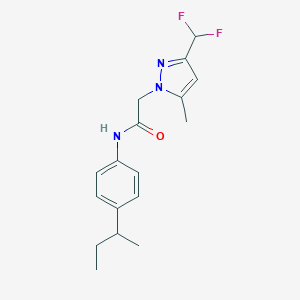 molecular formula C17H21F2N3O B213547 N-(4-sec-butylphenyl)-2-[3-(difluoromethyl)-5-methyl-1H-pyrazol-1-yl]acetamide 