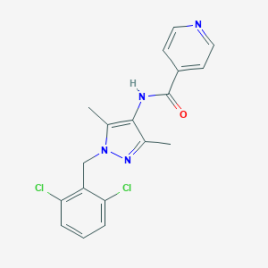 molecular formula C18H16Cl2N4O B213558 N-[1-(2,6-dichlorobenzyl)-3,5-dimethyl-1H-pyrazol-4-yl]isonicotinamide 