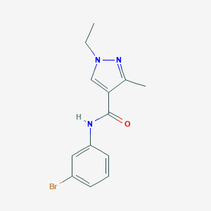 molecular formula C13H14BrN3O B213562 N-(3-bromophenyl)-1-ethyl-3-methyl-1H-pyrazole-4-carboxamide 