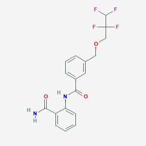 molecular formula C18H16F4N2O3 B213563 2-({3-[(2,2,3,3-Tetrafluoropropoxy)methyl]benzoyl}amino)benzamide 