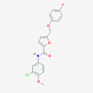 molecular formula C19H15ClFNO4 B213565 N-(3-chloro-4-methoxyphenyl)-5-[(4-fluorophenoxy)methyl]furan-2-carboxamide 
