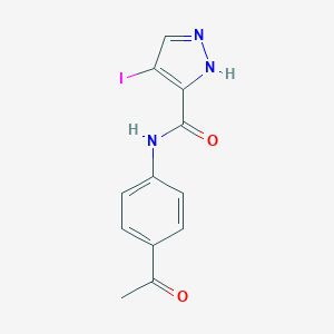 molecular formula C12H10IN3O2 B213566 N-(4-acetylphenyl)-4-iodo-1H-pyrazole-3-carboxamide 