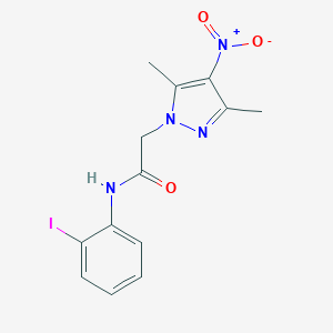 molecular formula C13H13IN4O3 B213570 2-(3,5-dimethyl-4-nitro-1H-pyrazol-1-yl)-N-(2-iodophenyl)acetamide 