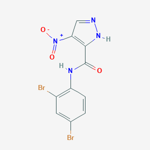 molecular formula C10H6Br2N4O3 B213577 N-(2,4-dibromophenyl)-4-nitro-1H-pyrazole-3-carboxamide 