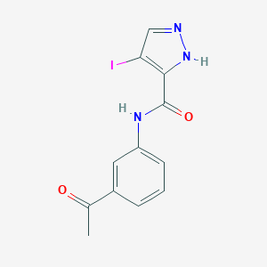 molecular formula C12H10IN3O2 B213587 N-(3-acetylphenyl)-4-iodo-1H-pyrazole-3-carboxamide 