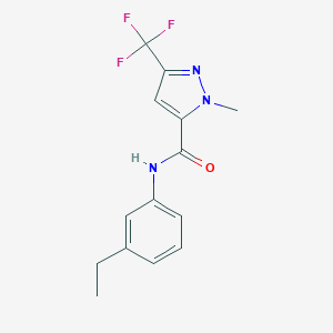 molecular formula C14H14F3N3O B213588 N-(3-ethylphenyl)-1-methyl-3-(trifluoromethyl)-1H-pyrazole-5-carboxamide 