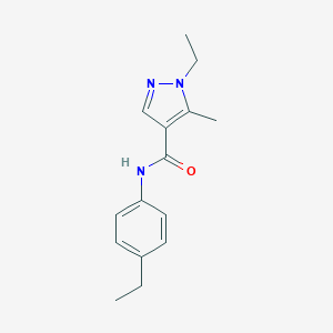 molecular formula C15H19N3O B213593 1-ethyl-N-(4-ethylphenyl)-5-methyl-1H-pyrazole-4-carboxamide 