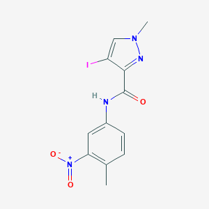 molecular formula C12H11IN4O3 B213595 N-{3-nitro-4-methylphenyl}-4-iodo-1-methyl-1H-pyrazole-3-carboxamide 