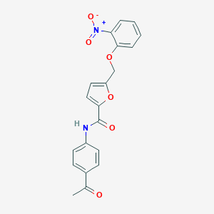 molecular formula C20H16N2O6 B213596 N-(4-acetylphenyl)-5-({2-nitrophenoxy}methyl)-2-furamide 