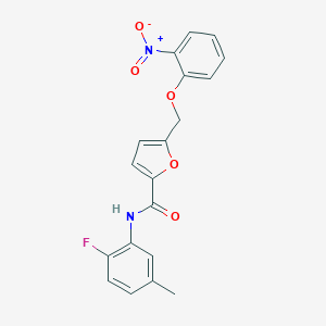 molecular formula C19H15FN2O5 B213602 N-(2-fluoro-5-methylphenyl)-5-[(2-nitrophenoxy)methyl]furan-2-carboxamide 