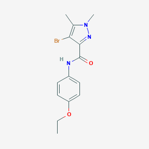 molecular formula C14H16BrN3O2 B213603 4-bromo-N-(4-ethoxyphenyl)-1,5-dimethyl-1H-pyrazole-3-carboxamide 