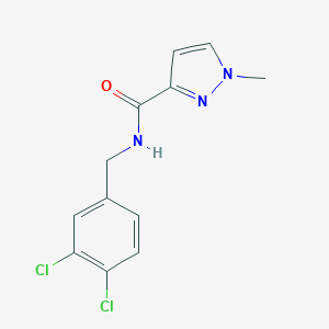 molecular formula C12H11Cl2N3O B213605 N-(3,4-dichlorobenzyl)-1-methyl-1H-pyrazole-3-carboxamide 