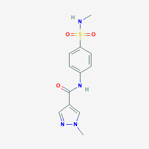 molecular formula C12H14N4O3S B213608 1-methyl-N-[4-(methylsulfamoyl)phenyl]-1H-pyrazole-4-carboxamide 