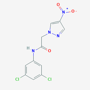 molecular formula C11H8Cl2N4O3 B213610 N-(3,5-dichlorophenyl)-2-{4-nitro-1H-pyrazol-1-yl}acetamide 