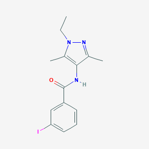 molecular formula C14H16IN3O B213612 N-(1-ethyl-3,5-dimethyl-1H-pyrazol-4-yl)-3-iodobenzamide 