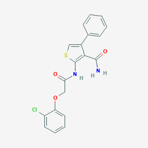 molecular formula C19H15ClN2O3S B213615 2-{[(2-Chlorophenoxy)acetyl]amino}-4-phenylthiophene-3-carboxamide 