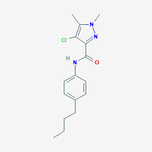 molecular formula C16H20ClN3O B213618 N-(4-butylphenyl)-4-chloro-1,5-dimethyl-1H-pyrazole-3-carboxamide 
