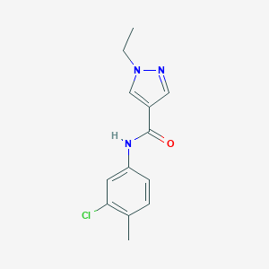 molecular formula C13H14ClN3O B213621 N-(3-chloro-4-methylphenyl)-1-ethyl-1H-pyrazole-4-carboxamide 