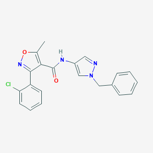 molecular formula C21H17ClN4O2 B213623 N-(1-benzyl-1H-pyrazol-4-yl)-3-(2-chlorophenyl)-5-methyl-4-isoxazolecarboxamide 