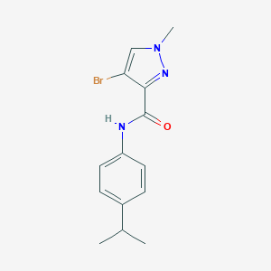 molecular formula C14H16BrN3O B213628 4-bromo-N-(4-isopropylphenyl)-1-methyl-1H-pyrazole-3-carboxamide 