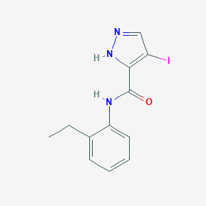 molecular formula C12H12IN3O B213629 N-(2-ethylphenyl)-4-iodo-1H-pyrazole-3-carboxamide 