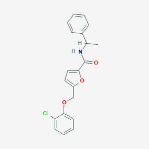 molecular formula C20H18ClNO3 B213641 5-[(2-chlorophenoxy)methyl]-N-(1-phenylethyl)furan-2-carboxamide 