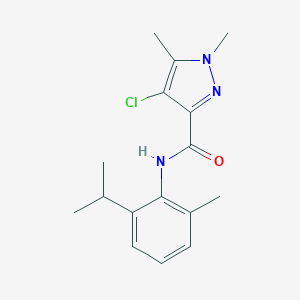 molecular formula C16H20ClN3O B213650 4-chloro-N-(2-isopropyl-6-methylphenyl)-1,5-dimethyl-1H-pyrazole-3-carboxamide 