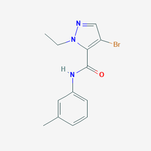 molecular formula C13H14BrN3O B213654 4-bromo-1-ethyl-N-(3-methylphenyl)-1H-pyrazole-5-carboxamide 