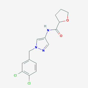 molecular formula C15H15Cl2N3O2 B213660 N-[1-(3,4-dichlorobenzyl)-1H-pyrazol-4-yl]tetrahydro-2-furancarboxamide 