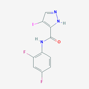 molecular formula C10H6F2IN3O B213661 N-(2,4-difluorophenyl)-4-iodo-1H-pyrazole-3-carboxamide 