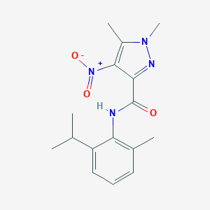 molecular formula C16H20N4O3 B213662 4-nitro-N-(2-isopropyl-6-methylphenyl)-1,5-dimethyl-1H-pyrazole-3-carboxamide 
