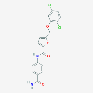 molecular formula C19H14Cl2N2O4 B213665 N-(4-carbamoylphenyl)-5-[(2,5-dichlorophenoxy)methyl]furan-2-carboxamide 