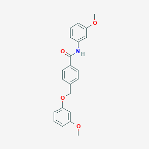 molecular formula C22H21NO4 B213667 4-[(3-methoxyphenoxy)methyl]-N-(3-methoxyphenyl)benzamide 
