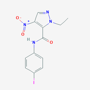 molecular formula C12H11IN4O3 B213669 1-ethyl-4-nitro-N-(4-iodophenyl)-1H-pyrazole-5-carboxamide 