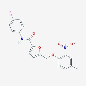 molecular formula C19H15FN2O5 B213673 N-(4-fluorophenyl)-5-[(4-methyl-2-nitrophenoxy)methyl]furan-2-carboxamide 