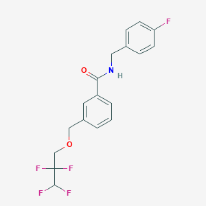 molecular formula C18H16F5NO2 B213675 N-(4-fluorobenzyl)-3-[(2,2,3,3-tetrafluoropropoxy)methyl]benzamide 