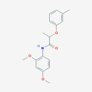 molecular formula C18H21NO4 B213682 N-(2,4-dimethoxyphenyl)-2-(3-methylphenoxy)propanamide 