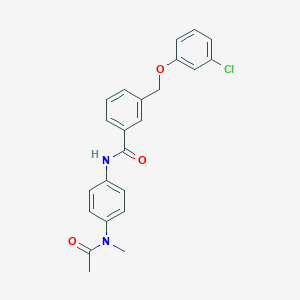 molecular formula C23H21ClN2O3 B213686 N-{4-[acetyl(methyl)amino]phenyl}-3-[(3-chlorophenoxy)methyl]benzamide 