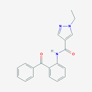 molecular formula C19H17N3O2 B213688 1-ethyl-N-[2-(phenylcarbonyl)phenyl]-1H-pyrazole-4-carboxamide 