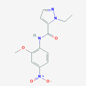 molecular formula C13H14N4O4 B213689 1-ethyl-N-(2-methoxy-4-nitrophenyl)-1H-pyrazole-5-carboxamide 