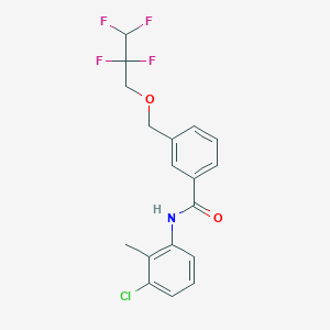 N-(3-chloro-2-methylphenyl)-3-[(2,2,3,3-tetrafluoropropoxy)methyl]benzamide