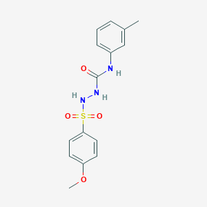 molecular formula C15H17N3O4S B213700 2-[(4-methoxyphenyl)sulfonyl]-N-(3-methylphenyl)hydrazinecarboxamide 