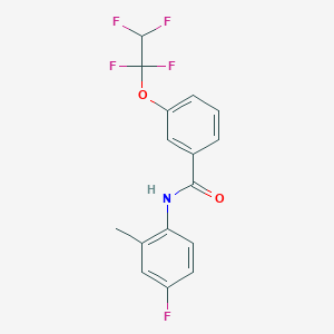 molecular formula C16H12F5NO2 B213702 N-(4-fluoro-2-methylphenyl)-3-(1,1,2,2-tetrafluoroethoxy)benzamide 
