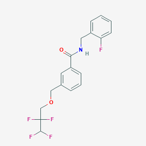 molecular formula C18H16F5NO2 B213704 N-(2-fluorobenzyl)-3-[(2,2,3,3-tetrafluoropropoxy)methyl]benzamide 